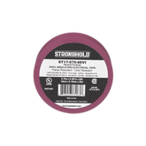 Cinta Eléctrica STRONGHOLD para Aislar, de PVC, Uso General Reparación y Mantenimiento, Grosor de 0.18mm (7 mil), Ancho de 19mm, y 20.12m de Largo, Color Violeta